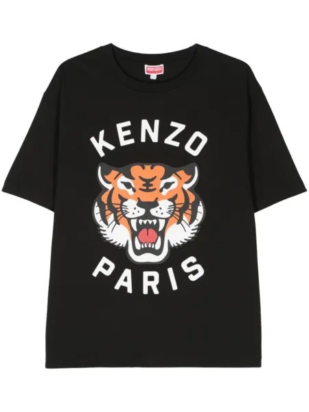 Kenzo футболка Lucky Tiger из хлопка, черный