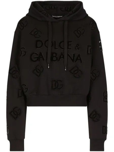 Dolce & Gabbana худи с логотипом, черный