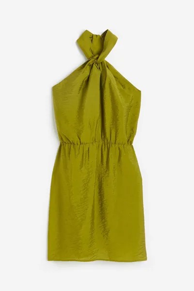 Платье H&M Halterneck, оливковый