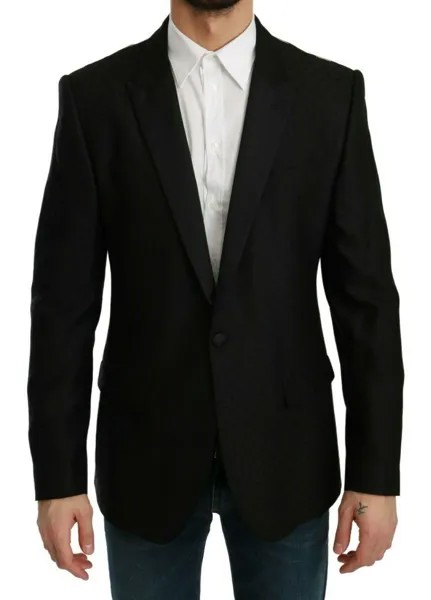 DOLCE - GABBANA Блейзер MARTINI Черный приталенный пиджак IT50 / US40 / L 2600 долларов США