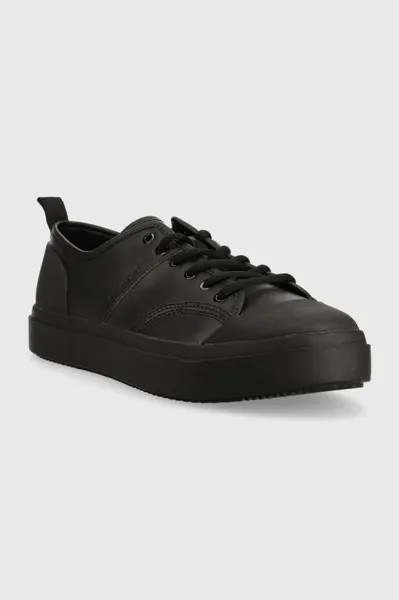 Кожаные кроссовки LOW TOP LACE UP LTH Calvin Klein, черный