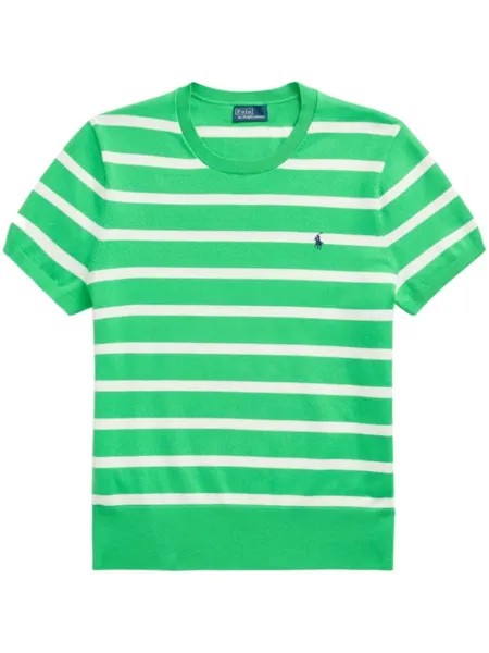 Polo Ralph Lauren трикотажный топ в полоску, зеленый