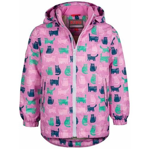 Куртка KISU, размер 98, розовый