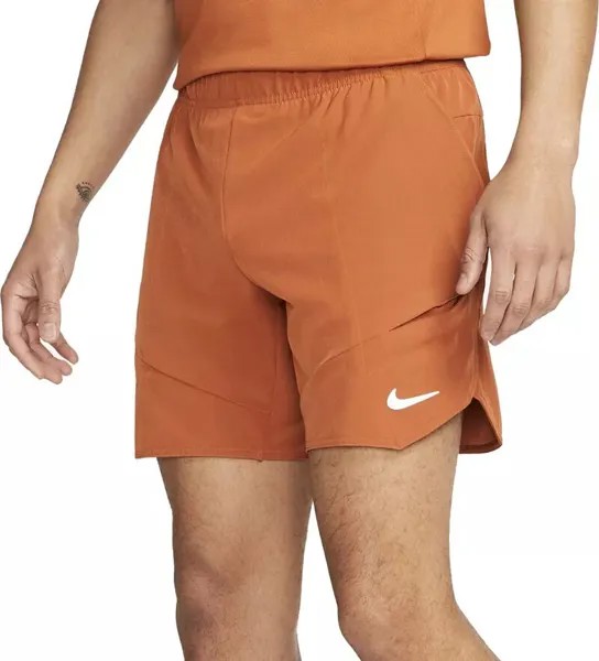 Мужские теннисные шорты NikeCourt Dri-FIT Advantage, темно-рыжий/белый