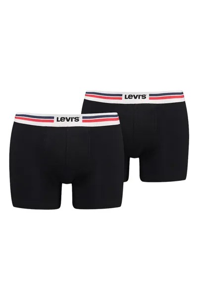 Боксеры с логотипом на талии, 2 пары Levi'S, красный