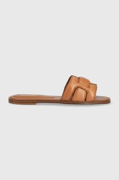 Еленаa кожаные шлепанцы Aldo, коричневый