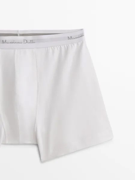 Хлопковые шорты Massimo Dutti, белый