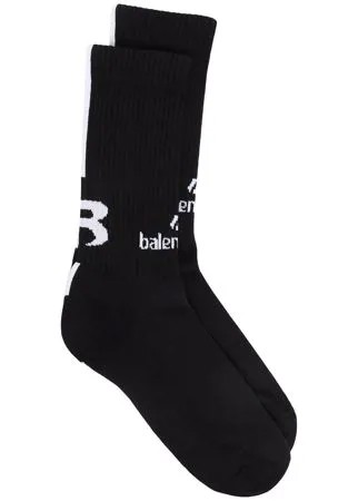 Balenciaga носки в рубчик с логотипом