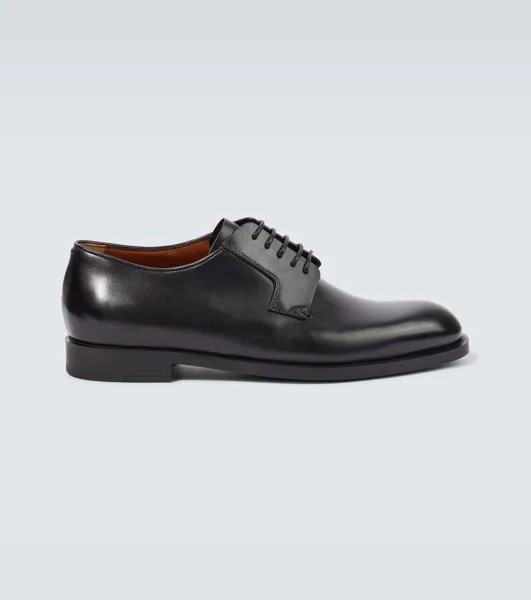 Новые классические кожаные туфли Дерби Flex Zegna, черный