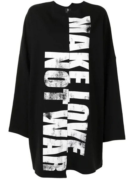 Yohji Yamamoto футболка оверсайз Make Love
