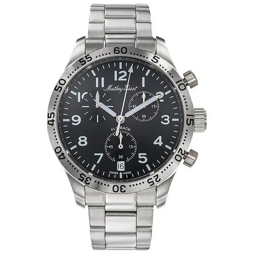 Наручные часы Mathey-Tissot Type 21 Швейцарские H1821CHANG с хронографом, серебряный