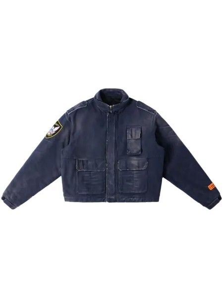 Heron Preston куртка с эффектом потертости, синий
