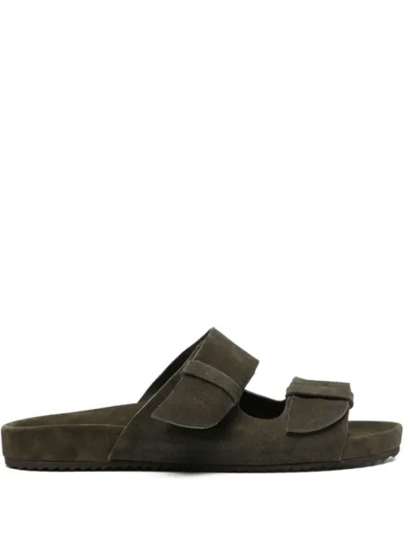 Ancient Greek Sandals замшевые шлепанцы Diógenes, зеленый