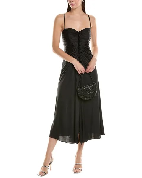 Платье миди Halston Nadine, черный