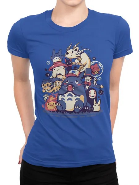 Футболка женская Design Heroes Аниме Студия Гибли синяя XS