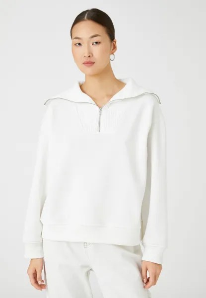 Толстовка Half Zipper Neck Koton, цвет off white