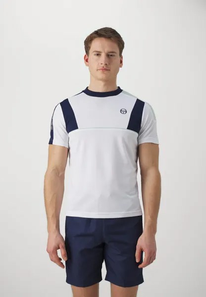 Футболка с принтом Aileone Sergio Tacchini, цвет white/surf spray