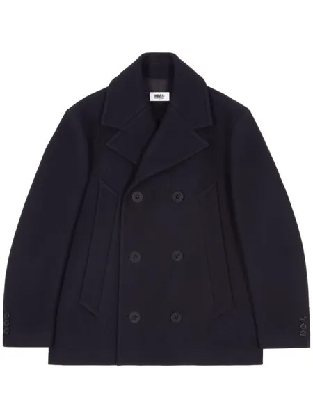 MM6 Maison Margiela двубортный бушлат, черный