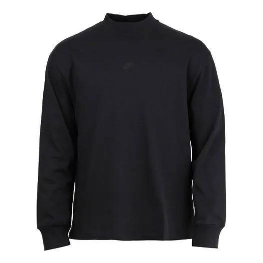 Лонгслив Nike Logo Pattern Loose Round Neck, черный