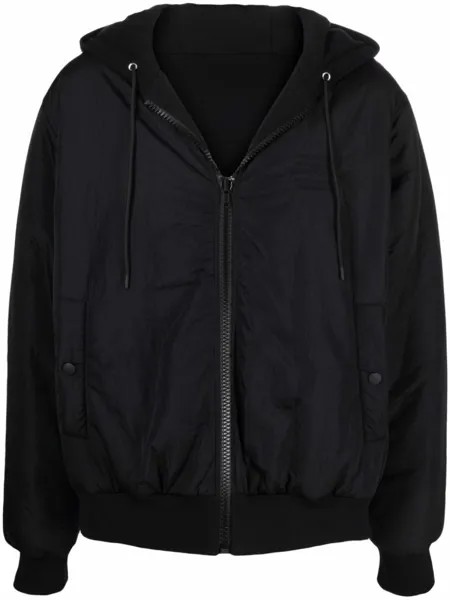 MSGM куртка с капюшоном и кулиской, черный