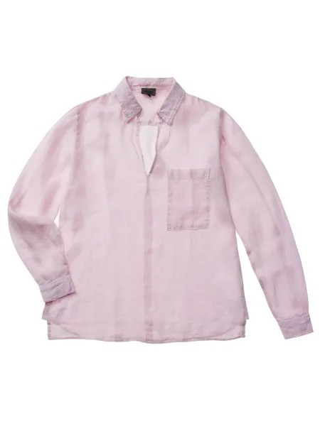 Blauer Женская льняная рубашка, розовый