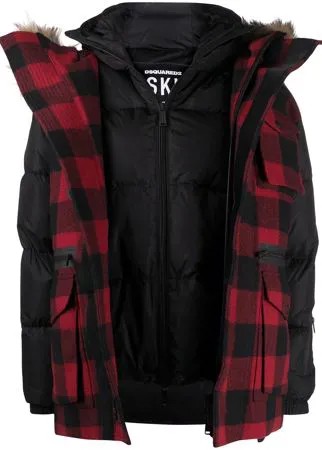 Dsquared2 пуховик в клетку