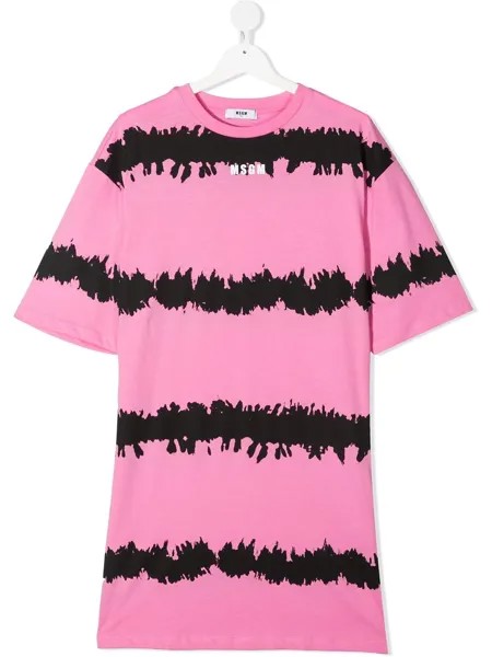 MSGM Kids платье-футболка с принтом тай-дай