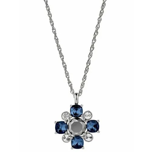Колье DYRBERG/KERN, кристалл, кристаллы Swarovski, серый, синий