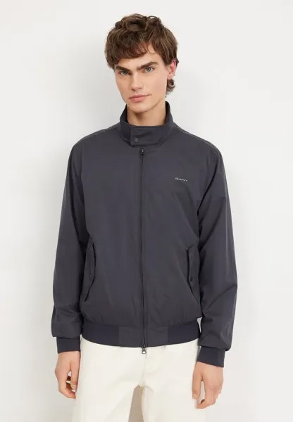 Легкая куртка LIGHTWEIGHT HARRINGTON JACKET GANT, цвет black