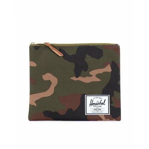 Сумка клатч Herschel, фактура тиснение, woodland camo