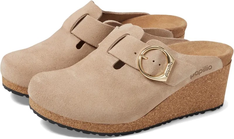 Туфли на танкетке Papillio by Birkenstock Fanny Wedge Clog - Suede Birkenstock, цвет Warm Sand