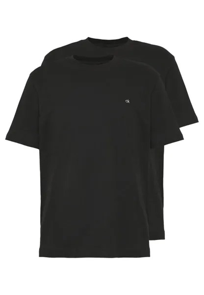 Базовая футболка Logo 2 Pack Calvin Klein, цвет black/black