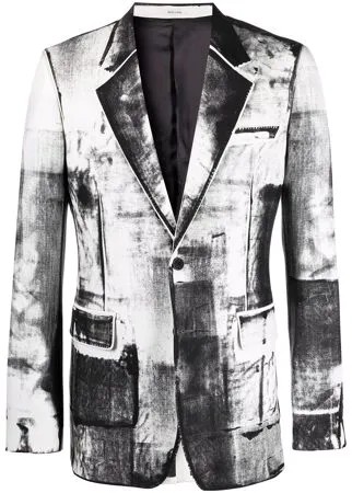 Alexander McQueen однобортный пиджак с эффектом тромплей