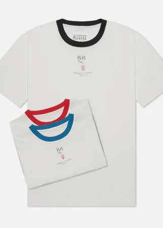 Комплект мужских футболок Maison Margiela Stamp Memory Of 3-Pack, цвет белый, размер S