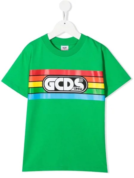 Gcds Kids футболка с полосками и логотипом
