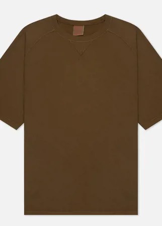 Мужская футболка Champion Reverse Weave Garment Dyed & Acid Wash Crew Neck, цвет оливковый, размер XL