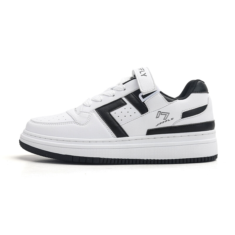 Кроссовки Jifffly Skateboarding Shoes Unisex Low-top, белый/черный