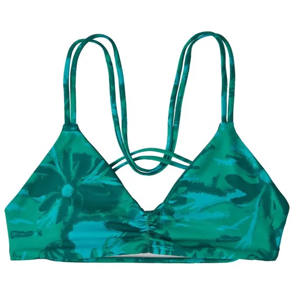 Верх бикини Patagonia Women's Reversible Seaglass Bay Top, цвет Cliffs And Waves/Conifer Green