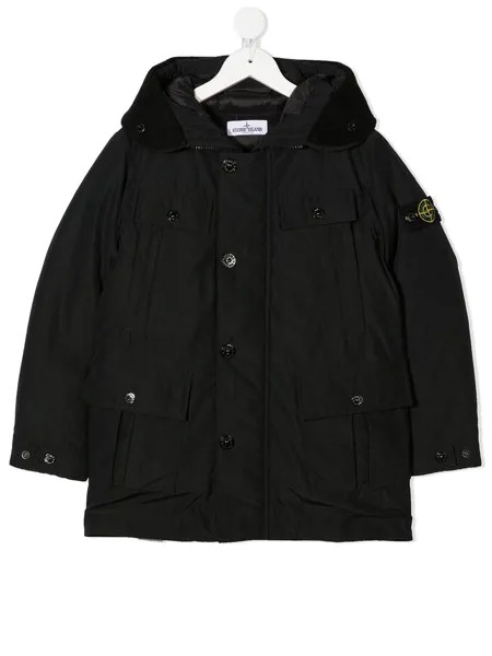 Stone Island Junior пуховик с капюшоном