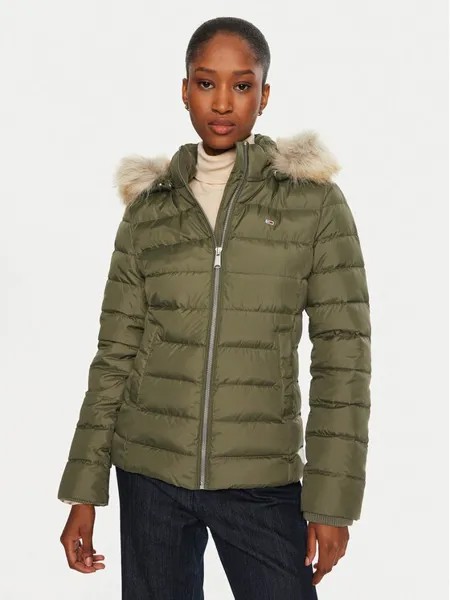 Пуховик узкого кроя Tommy Hilfiger, зеленый