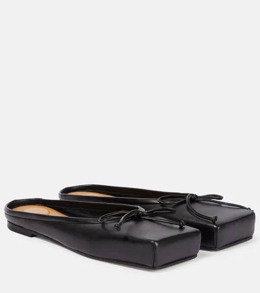 Балетки les mules с пластинами Jacquemus, черный