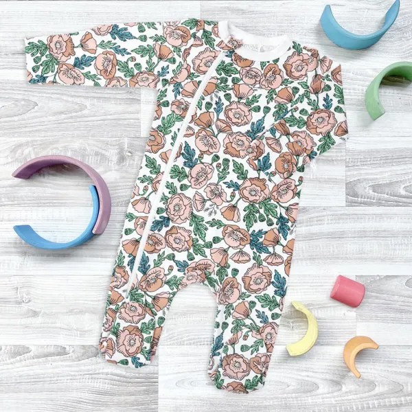 Mjolk Утеплённый комбинезон с закрытой ножкой Sleep and Play Маки
