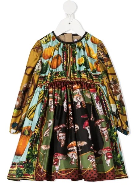 Dolce & Gabbana Kids платье с графичным принтом