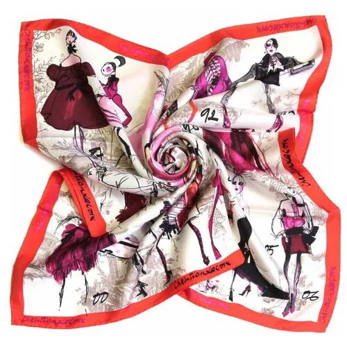 Оригинальный платок с красной рамкой Christian Lacroix 56494