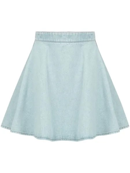 Nina Ricci джинсовая юбка с логотипом, синий
