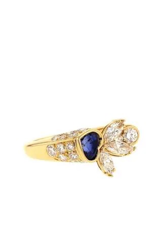 Piaget кольцо 2000-го года из желтого золота с бриллиантами и сапфиром