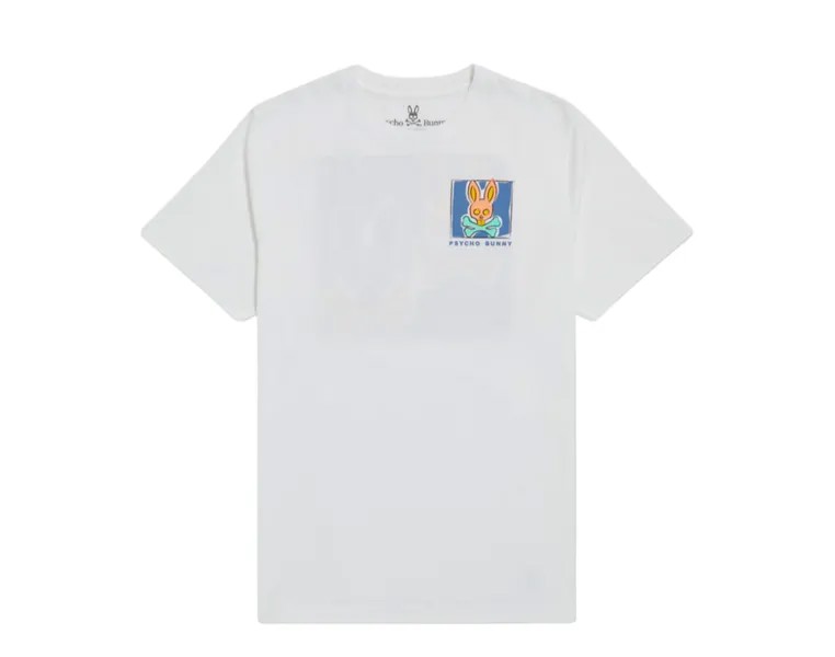 Psycho Bunny James Bunny In A Box Белая футболка для больших и высоких B9U108S1PC-WHT, белый