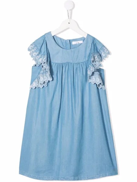 Chloé Kids платье с вышивкой
