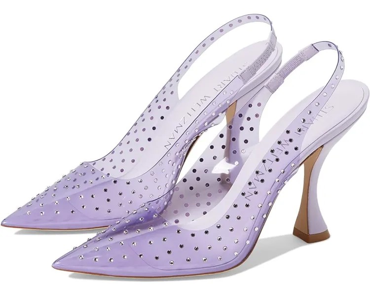 Туфли Stuart Weitzman Glam Xcurve 100 Slingback, цвет Wisteria/Wisteria/Clear