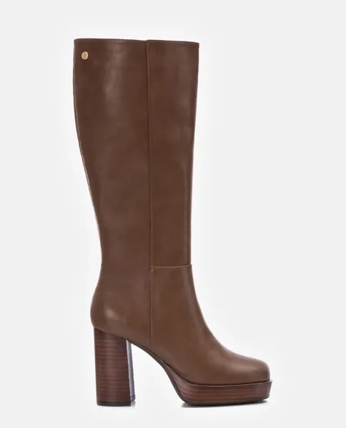 Коричневые женские ботинки на молнии Xti, коричневый